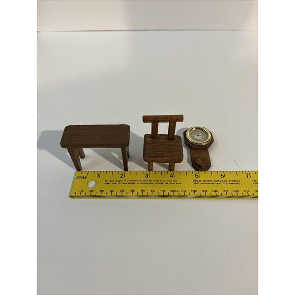 Vintage Wood Miniature Doll House Furniture- Some New - Picture 11 of 12